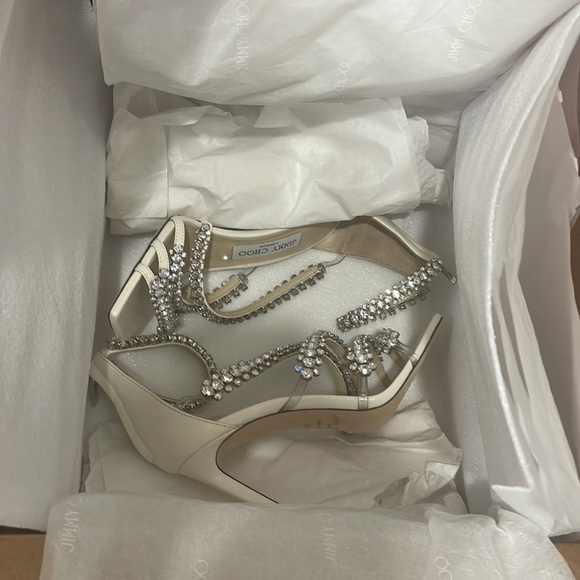 Jimmy choo womens josefine 100 crystal high heal cost 2,400$ with tax & shipping - Picture 6 of 10